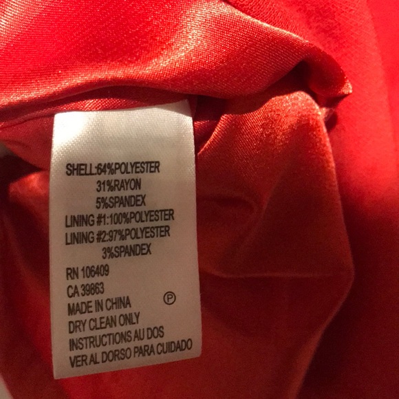 Tahari Orange Dress with Cutout - Picture 9 of 9